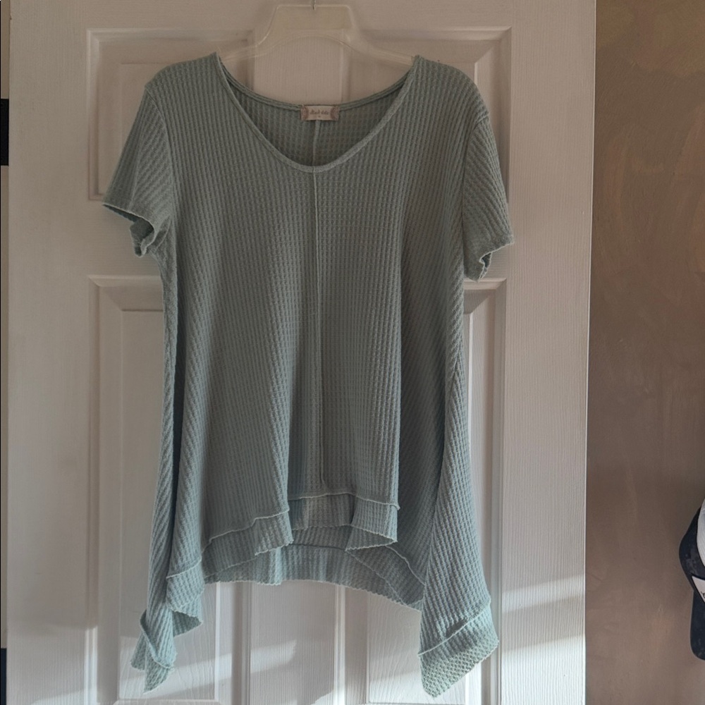Altar'd State Light Green Textured Top